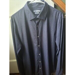 Zara Shirt Mens Large Button Up Dress Performance Stretch Active Cool Adult